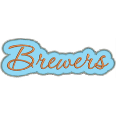 Brewers Applique Zig Zag Snap Shot