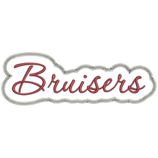 Bruisers Applique Script Zig Zag Snap Shot