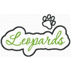 Leopards Applique Script Satin Snap Shot