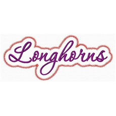 Longhorns Applique Script Zig Zag Snap Shot