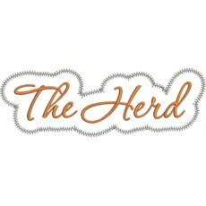 The Herd Applique Script Zig Zag Snap Shot
