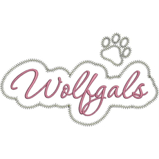 Wolfgals Applique Script Zig Zag Snap Shot