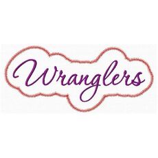 Wranglers Applique Script Zig Zag Snap Shot