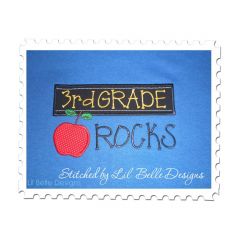 3rd Grade Rocks stitched by Lil Belle Designs