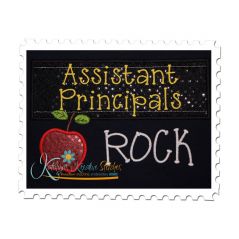 Assistant Principals Rock Chalkboard Applique