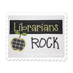 Librarians Rock Chalkboard Applique
