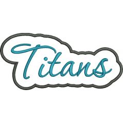 Titans Applique Script Satin Snap Shot