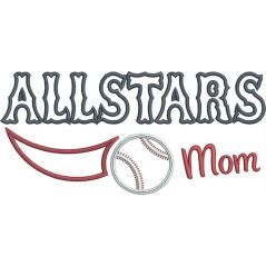 Allstars Baseball Mom Applique Snap Shot