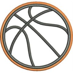 Basketball Applique Double Satin Snap Shot
