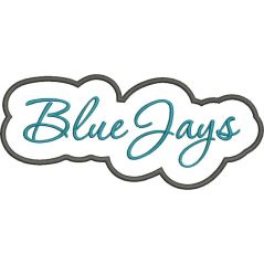 Blue Jays Applique Script Satin Snap Shot