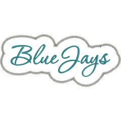 Blue Jays Applique Script Zig Zag Snap Shot