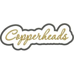 Copperheads Applique Script Satin Snap Shot