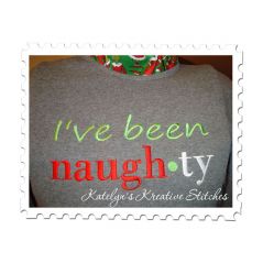 I've Been Naughty stitched by Jodie Hanzelka