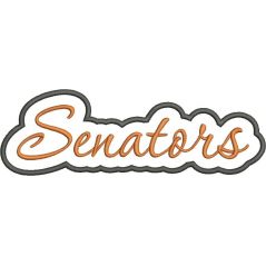Senators Applique Script Satin Snap Shot