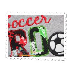 Soccer BRO Applique Close Up