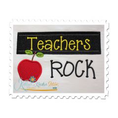 Teachers Rock Chalkboard Applique
