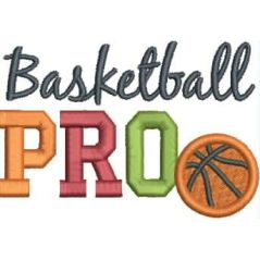 Basketball PRO Applique 4x4 Snap Shot