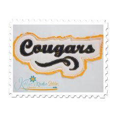 Cougars Distressed Applique