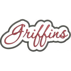Griffins Applique Script Satin Snap Shot
