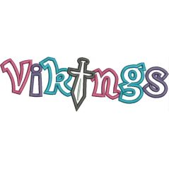 Vikings Applique with Sword Snap Shot