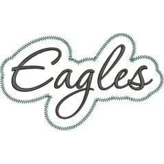 Eagles Applique Script Zig Zag Snap Shot