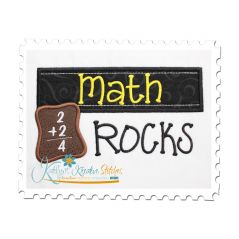 Math Rocks Chalkboard Applique