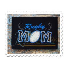 Rugby Mom Applique with a Twist (5x7 Shown)