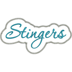 Stingers Applique Script Zig Zag Snap Shot