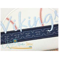 Baseball with Chain Applique (Text not Included)