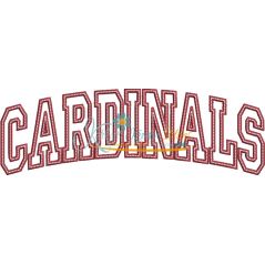 Cardinals Arched Applique Snap Shot