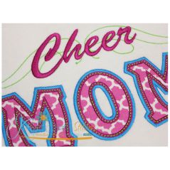 Cheer Mom Applique with a Twist Close Up - No Megaphone