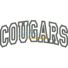 Cougars Arched Applique Snap Shot