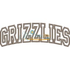 Grizzlies Arched Applique Snap Shot