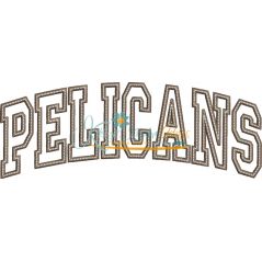 Pelicans Arched Applique Snap Shot