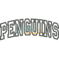 Penguins Arched Applique Snap Shot