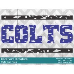 Colts Distressed SVG Files