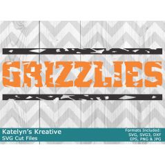 Grizzlies Distressed SVG Files