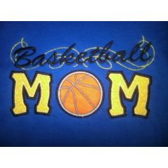 Basketball Applique Mom with a Twist