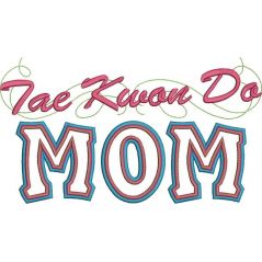 Tae Kwon Do Mom Applique with a Twist Snap Shot