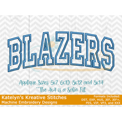 Blazers Arched Embroidery