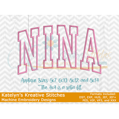 Nina Arched Embroidery