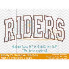Riders Arched Embroidery