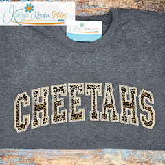 Cheetahs Arched Embroidery