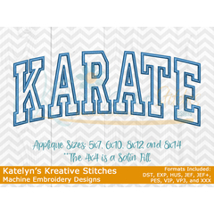 Karate Arched Embroidery