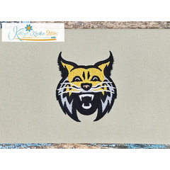 Wildcat Head Icon Embroidery