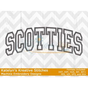 Scotties Arched Applique Embroidery