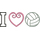 I Love Volleyball Applique Snap Shot