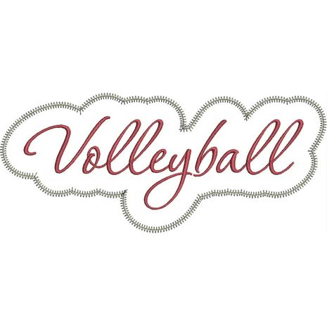 volleyball applique script