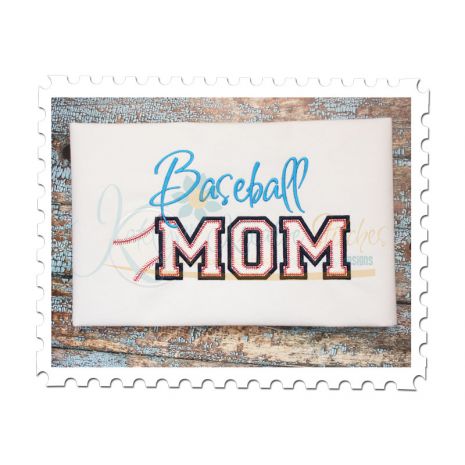 Baseball MOM Applique