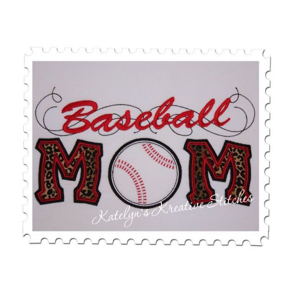 Baseball Mom Applique with a Twist